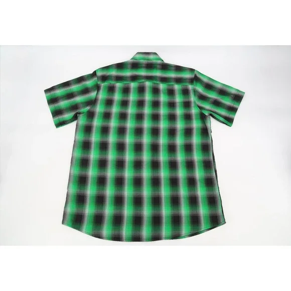Dixxon Flannel O'Malley Irish Shirt Mens Large Green Plaid Short Sleeve St Paddy - Picture 7 of 11